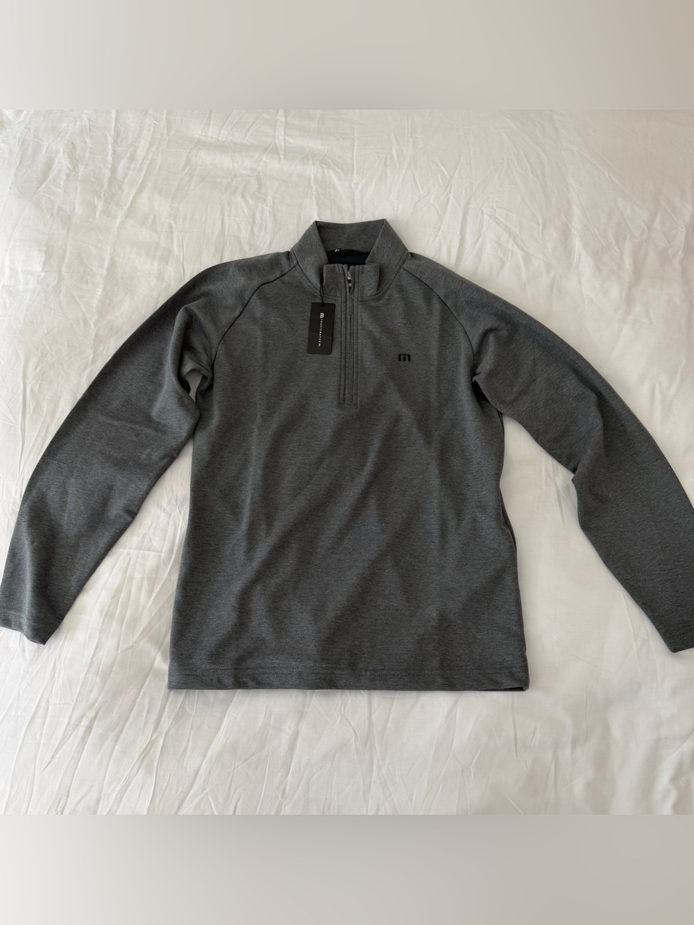 Brand New Travis Mathew Upgraded Half Zip Pullover Size Small Retail $120 Gray